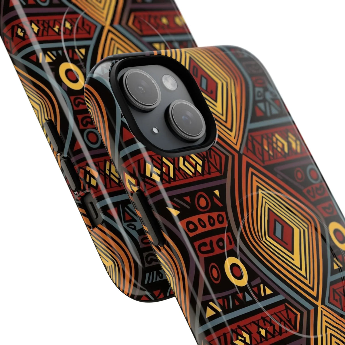 Tribal Geometric Tough Magnetic Phone Case - DiwaKi