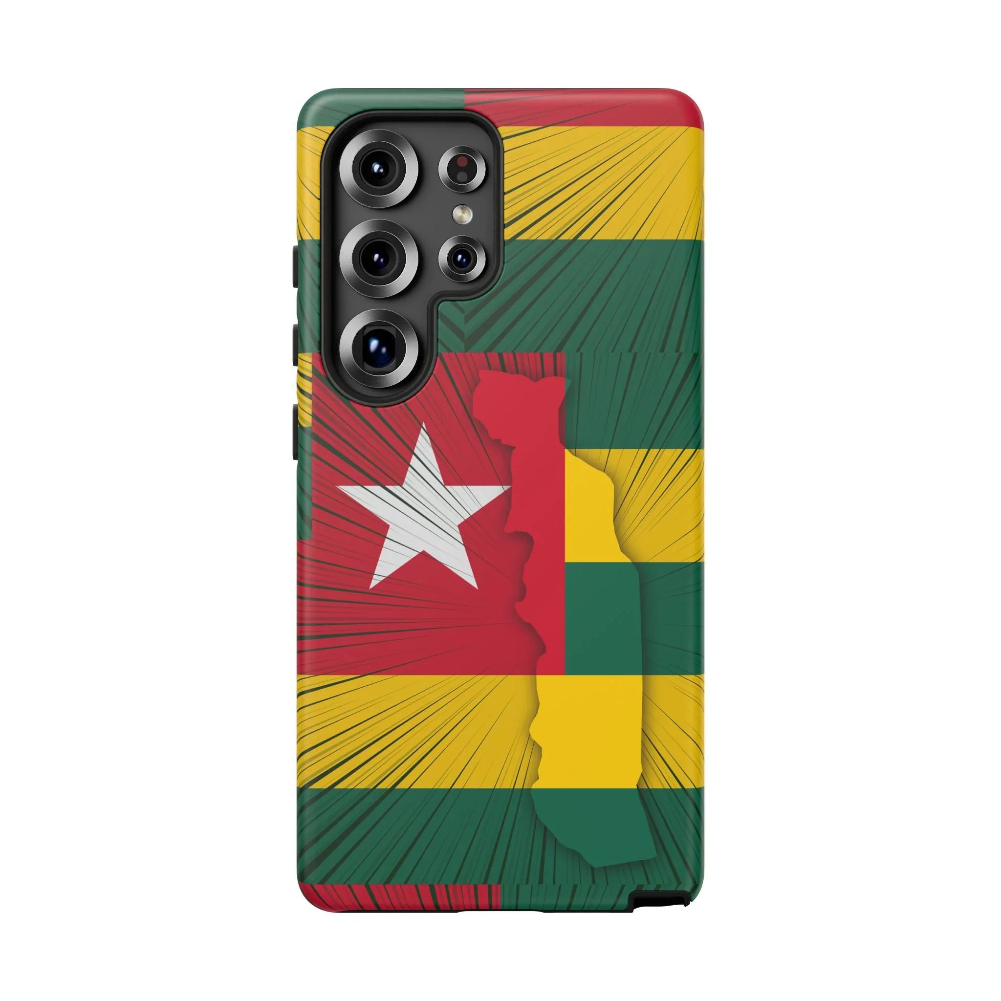 Togo Flag Tough Phone Case – Protective Stripe Design - DiwaKi
