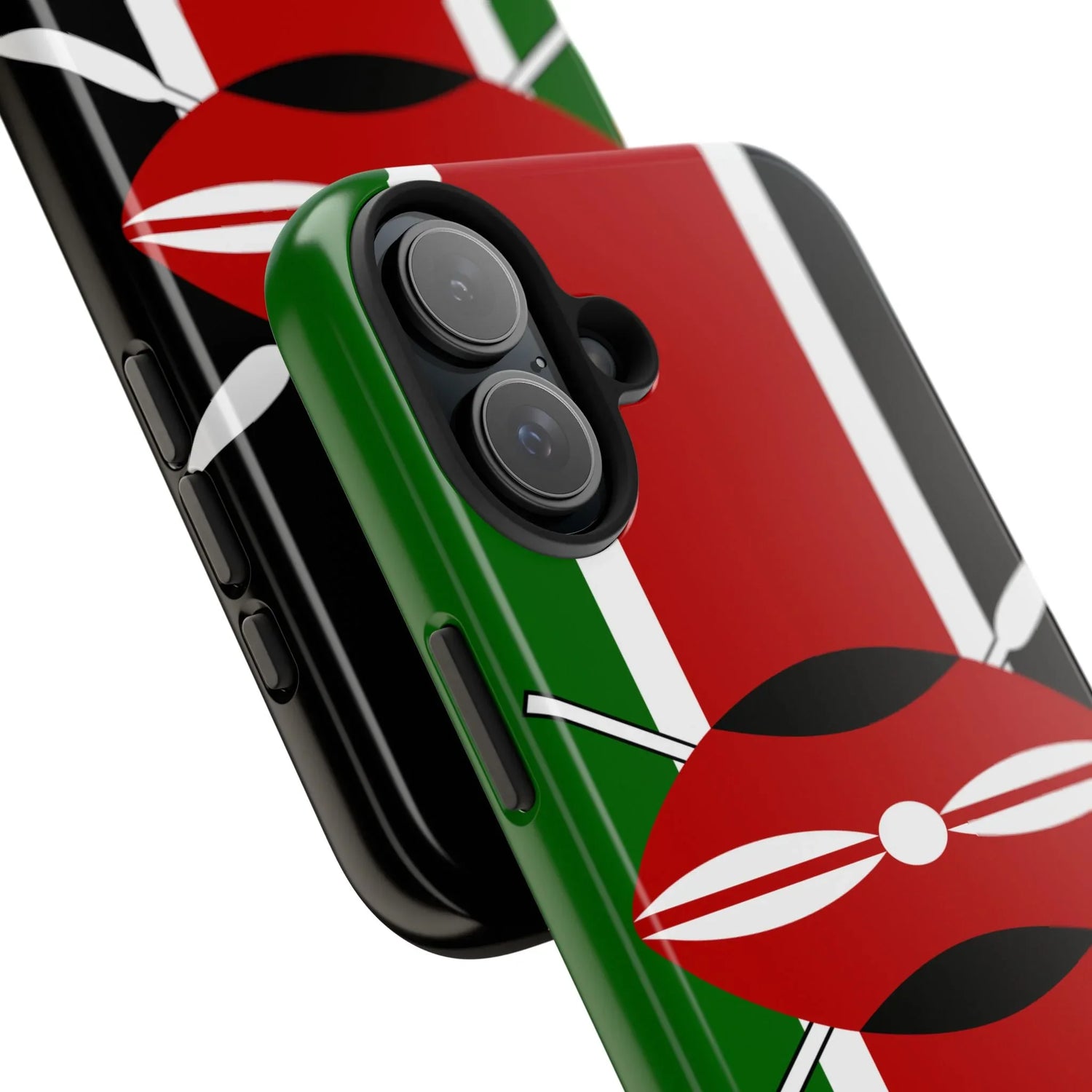 Kenya Flag Tough Phone Case — Protective Tribal Shield Design - DiwaKi