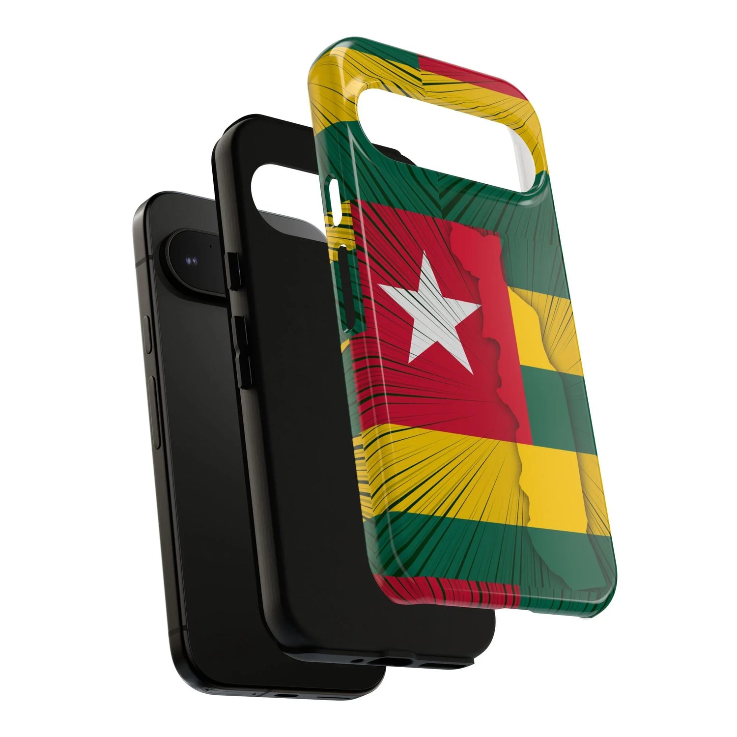 Togo Flag Tough Phone Case – Protective Stripe Design - DiwaKi