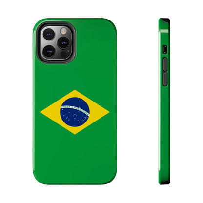 Brazil Flag Tough Phone Case — Protective Patriotic Phone Cover - DiwaKi