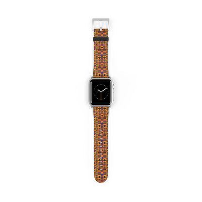 Kente-Inspired Pattern Watch Band — Vibrant African Print Apple Watch Strap - DiwaKi