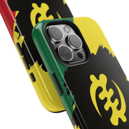 Sankofa Tough Phone Case — Shockproof Protective Phone Cover with Ghana Adinkra Symbol - DiwaKi