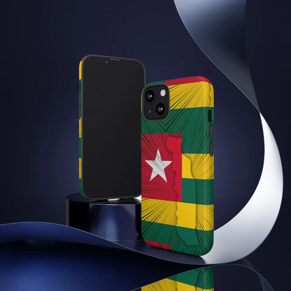 Togo Flag Tough Phone Case – Protective Stripe Design - DiwaKi