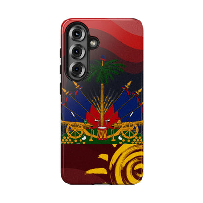 Haiti Coat of Arms Tough Phone Case — Patriotic Haitian Flag Protective Cover - DiwaKi