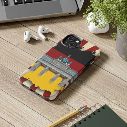 German Flag Brandenburger Gate Tough Phone Case – Berlin Landmark Protective Cover - DiwaKi