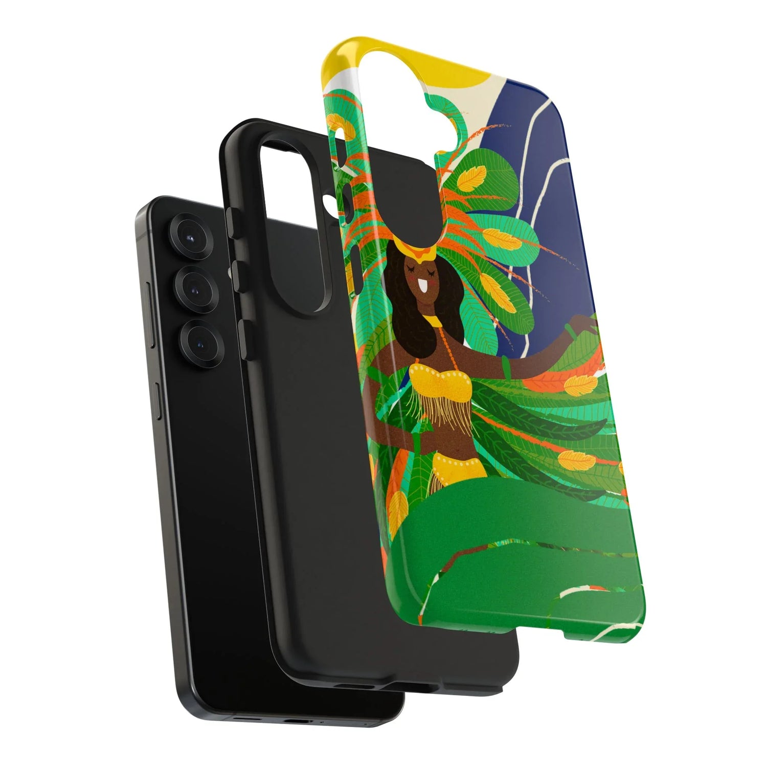Brazil carnival Tough Phone Case — Statue of Liberty &amp; American Flag Design - DiwaKi