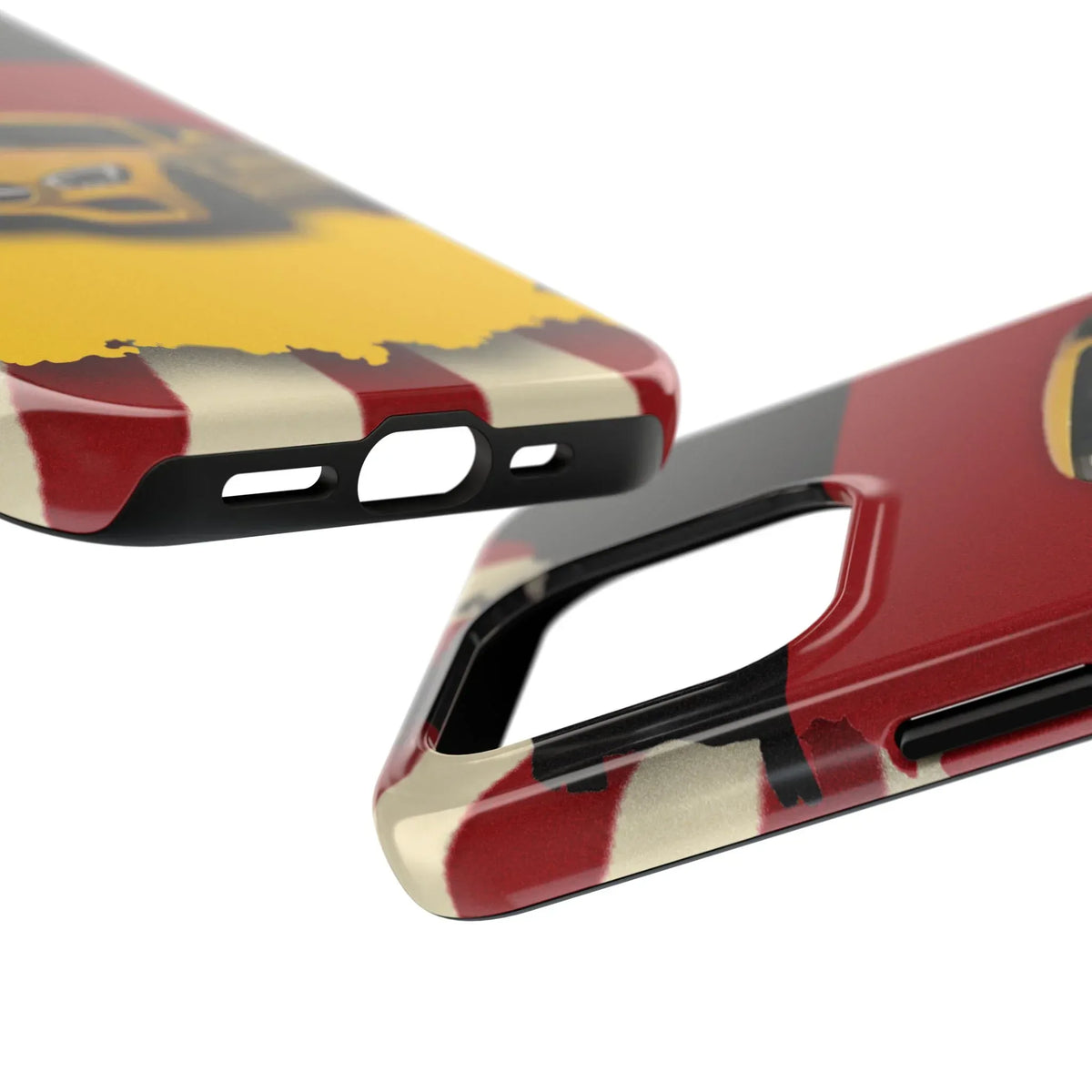 Mercedes Sports Car Tough Phone Case — Yellow GT on Red &amp; Black Background - DiwaKi