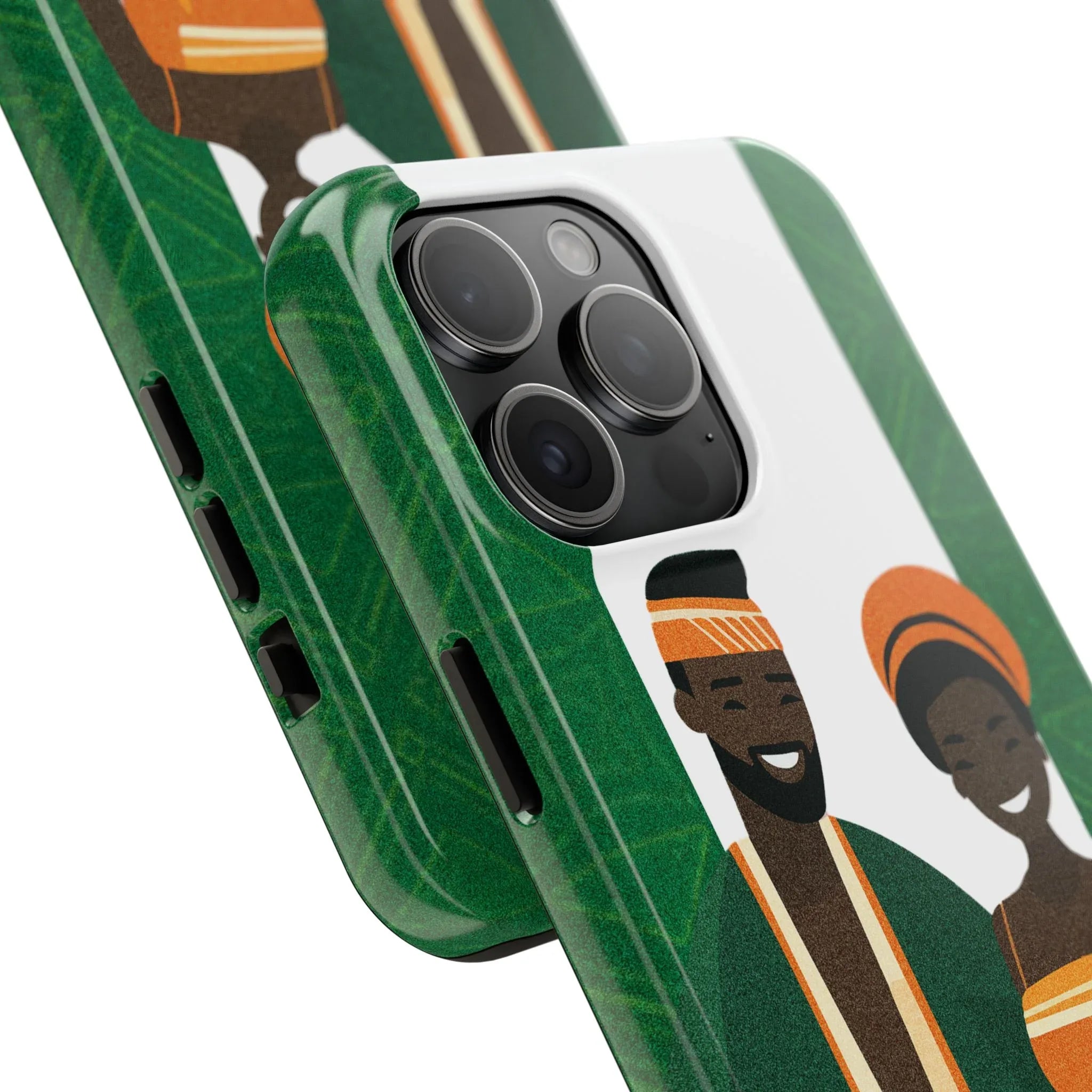 Tough Phone Case — Afrocentric Nigerian Couple Illustration, Protective Hard-Shell Phone Cover - DiwaKi