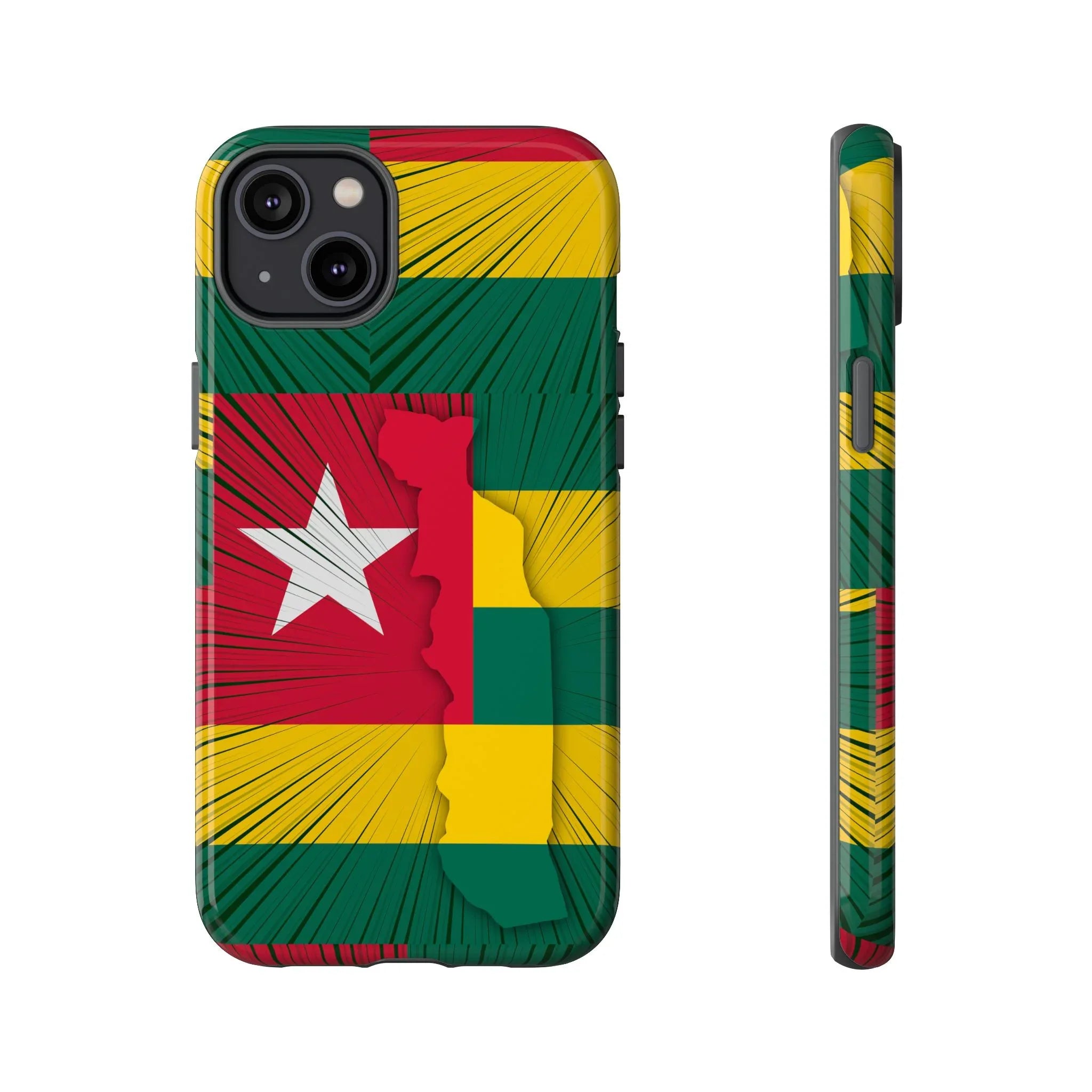 Togo Flag Tough Phone Case – Protective Stripe Design - DiwaKi