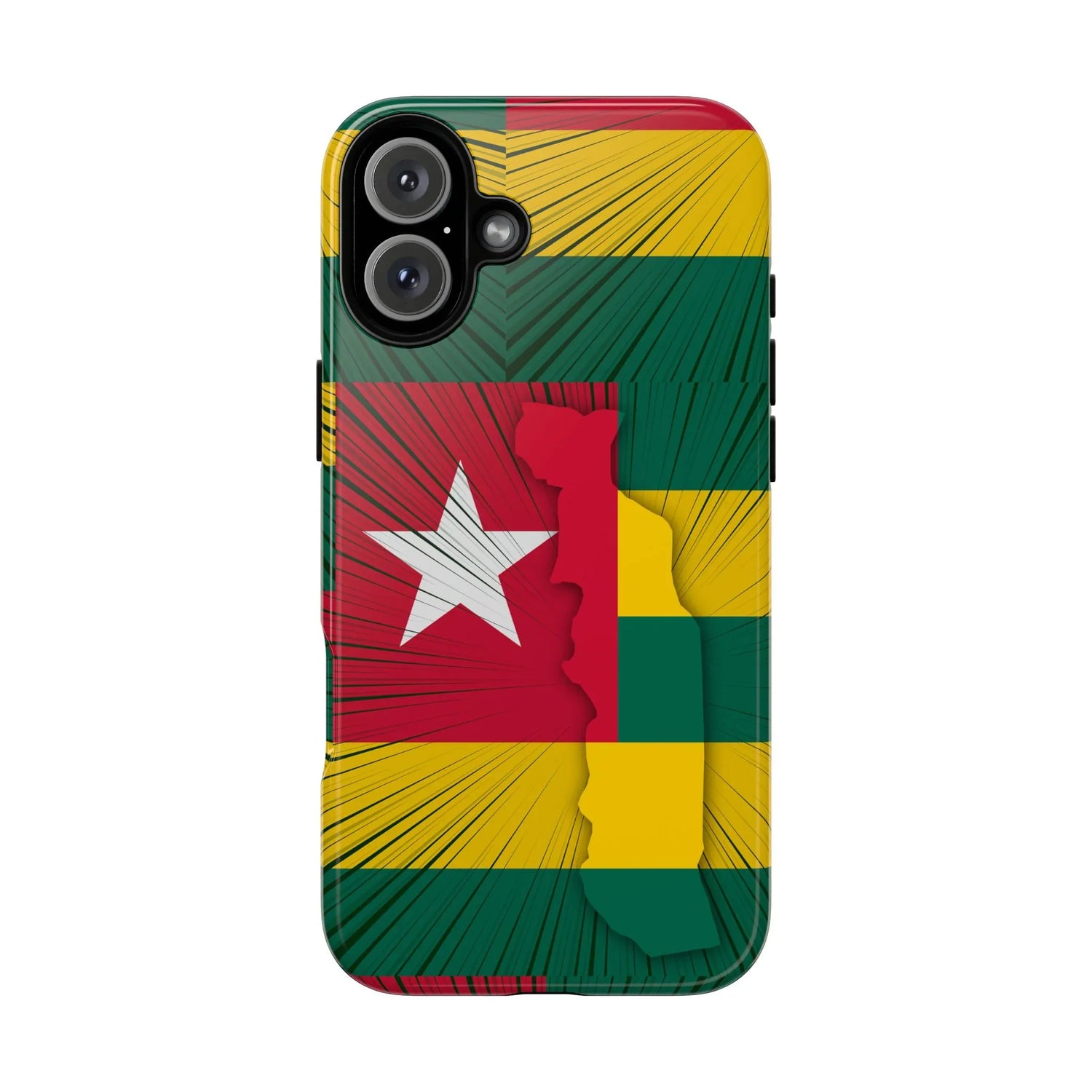 Togo Flag Tough Phone Case – Protective Stripe Design - DiwaKi