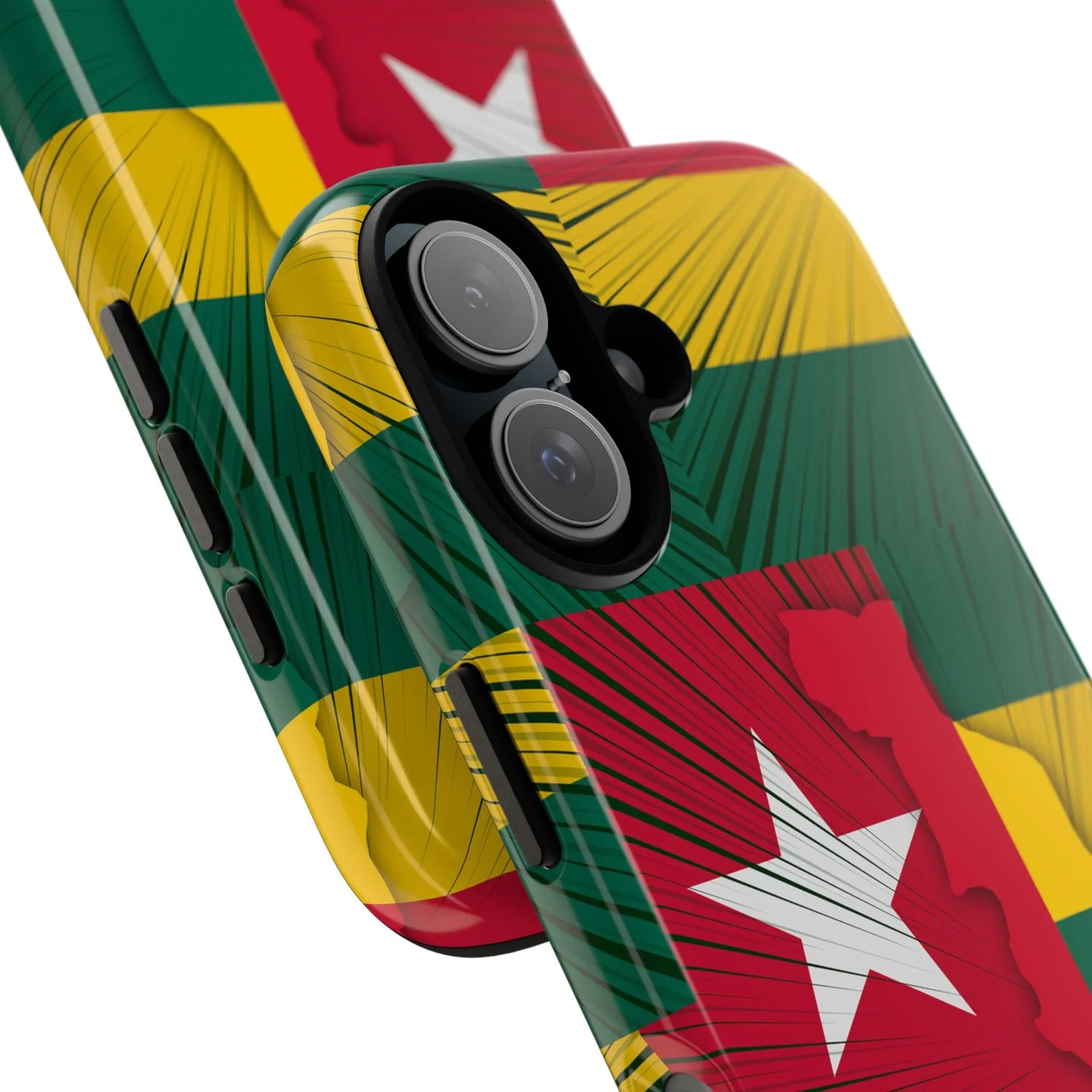 Togo Flag Tough Phone Case – Protective Stripe Design - DiwaKi