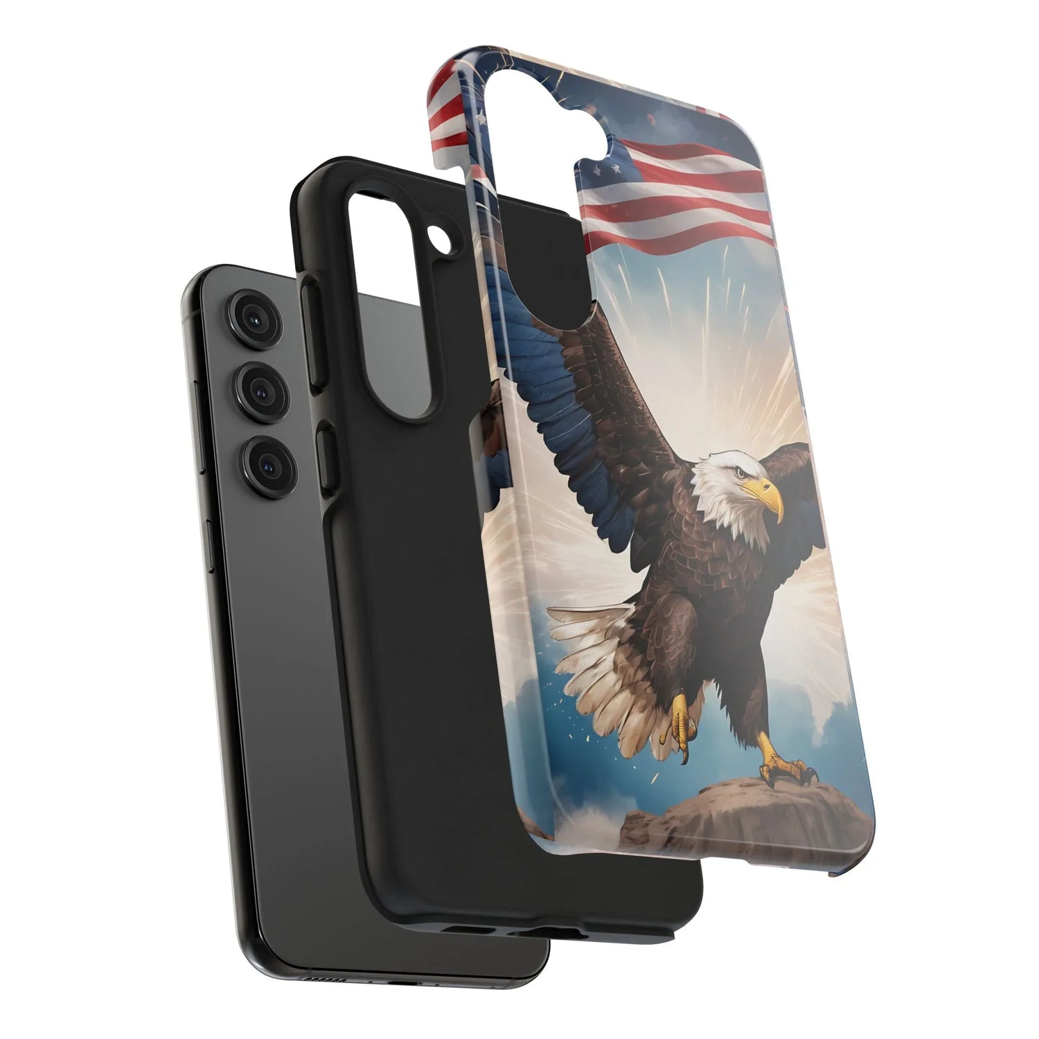 Majestic Eagle Flag Phone Case - DiwaKi