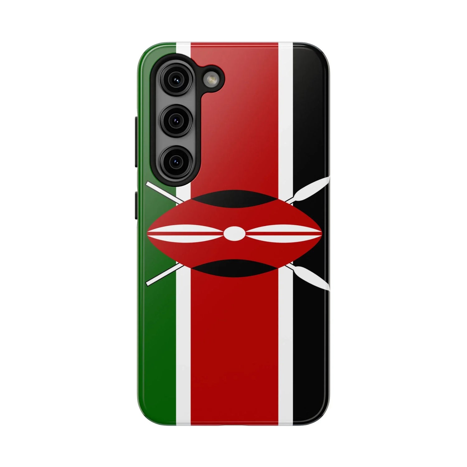 Kenya Flag Tough Phone Case — Protective Tribal Shield Design - DiwaKi