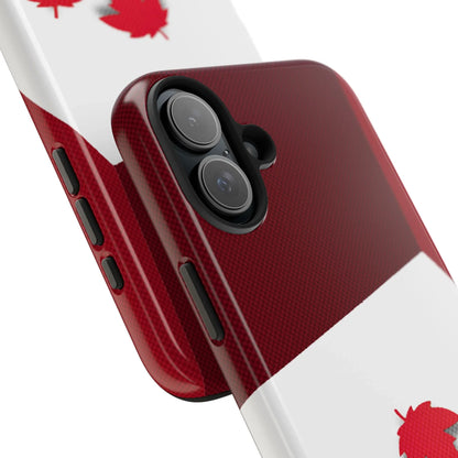 Canada Autumn Maple Tough Phone Case — Red &amp; White Protective Fall Design - DiwaKi