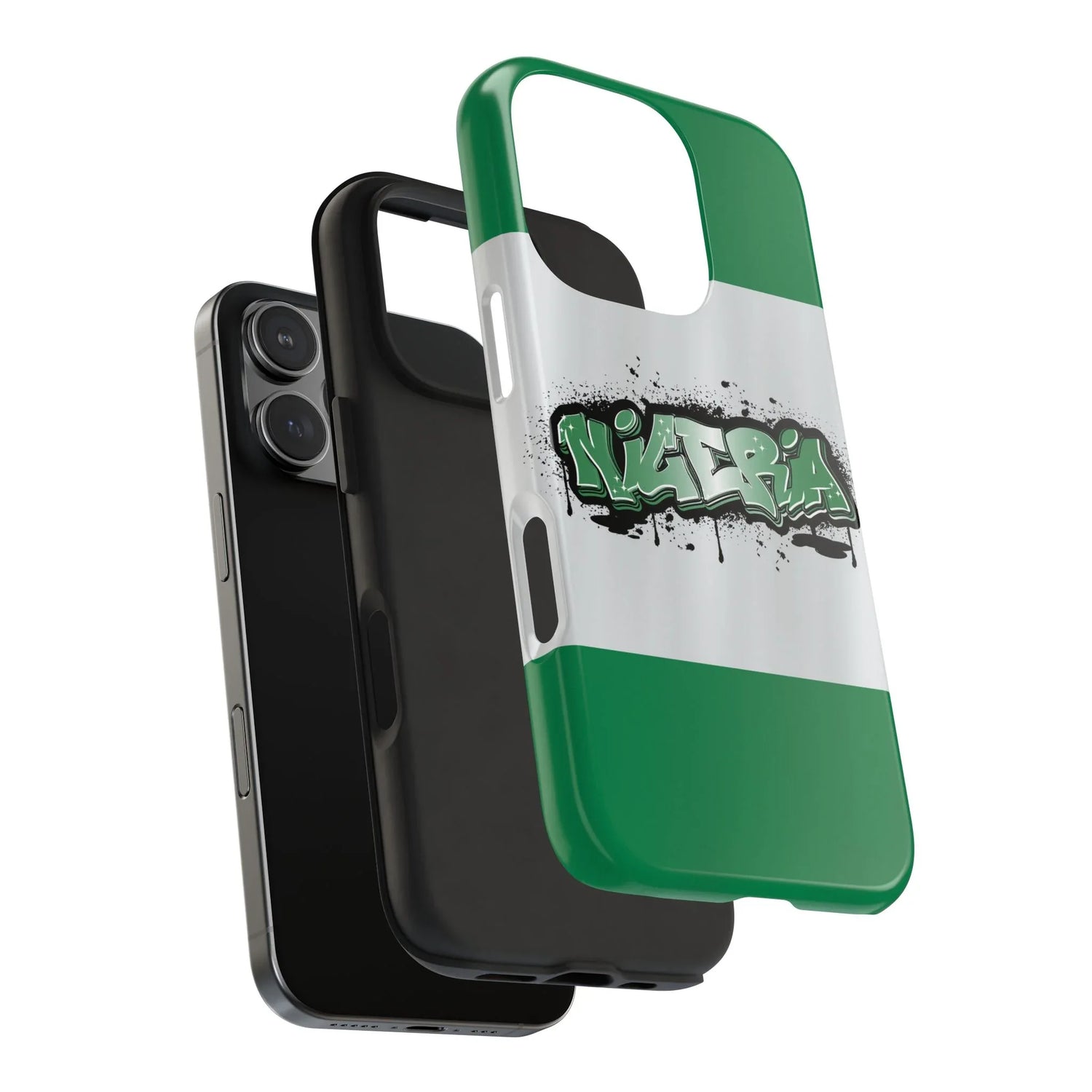 Tough Phone Case — Nigeria Flag Graffiti Design - DiwaKi