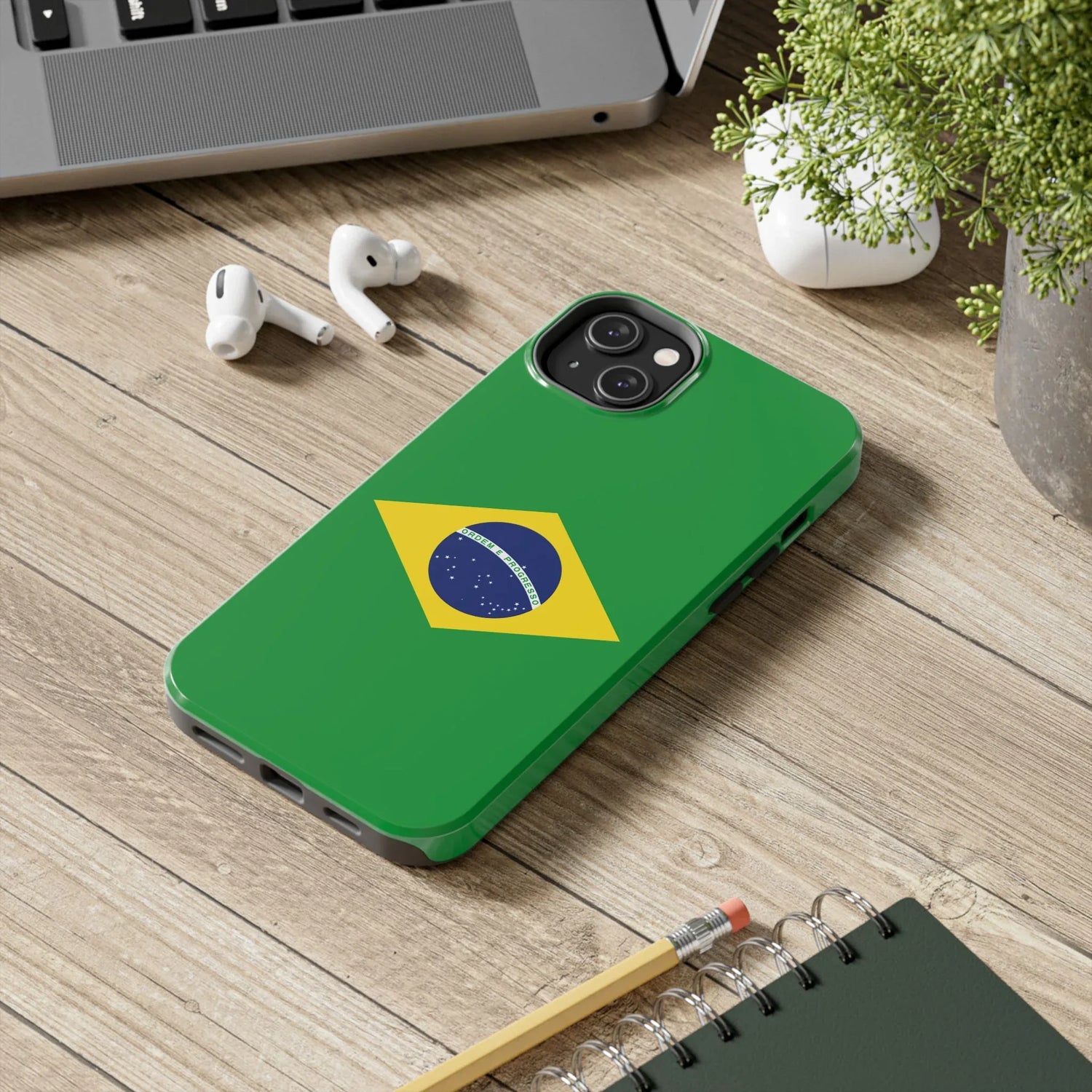 Brazil Flag Tough Phone Case — Protective Patriotic Phone Cover - DiwaKi