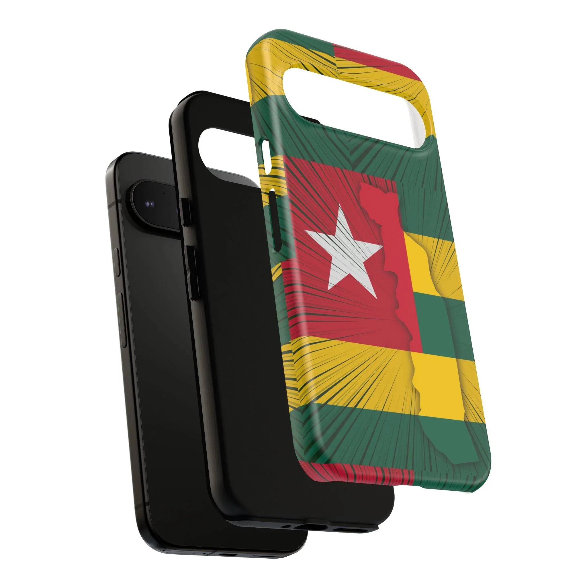 Togo Flag Tough Phone Case – Protective Stripe Design - DiwaKi