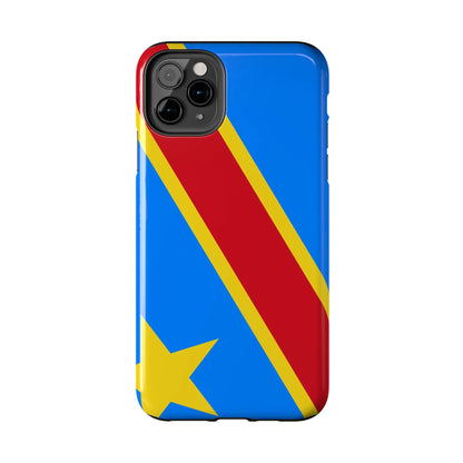 Democratic Republic of Congo Flag Tough Phone Case — Durable Protective Cover - DiwaKi