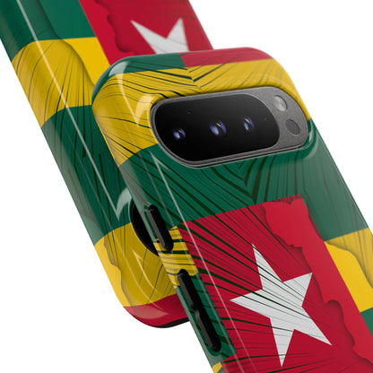 Togo Flag Tough Phone Case – Protective Stripe Design - DiwaKi