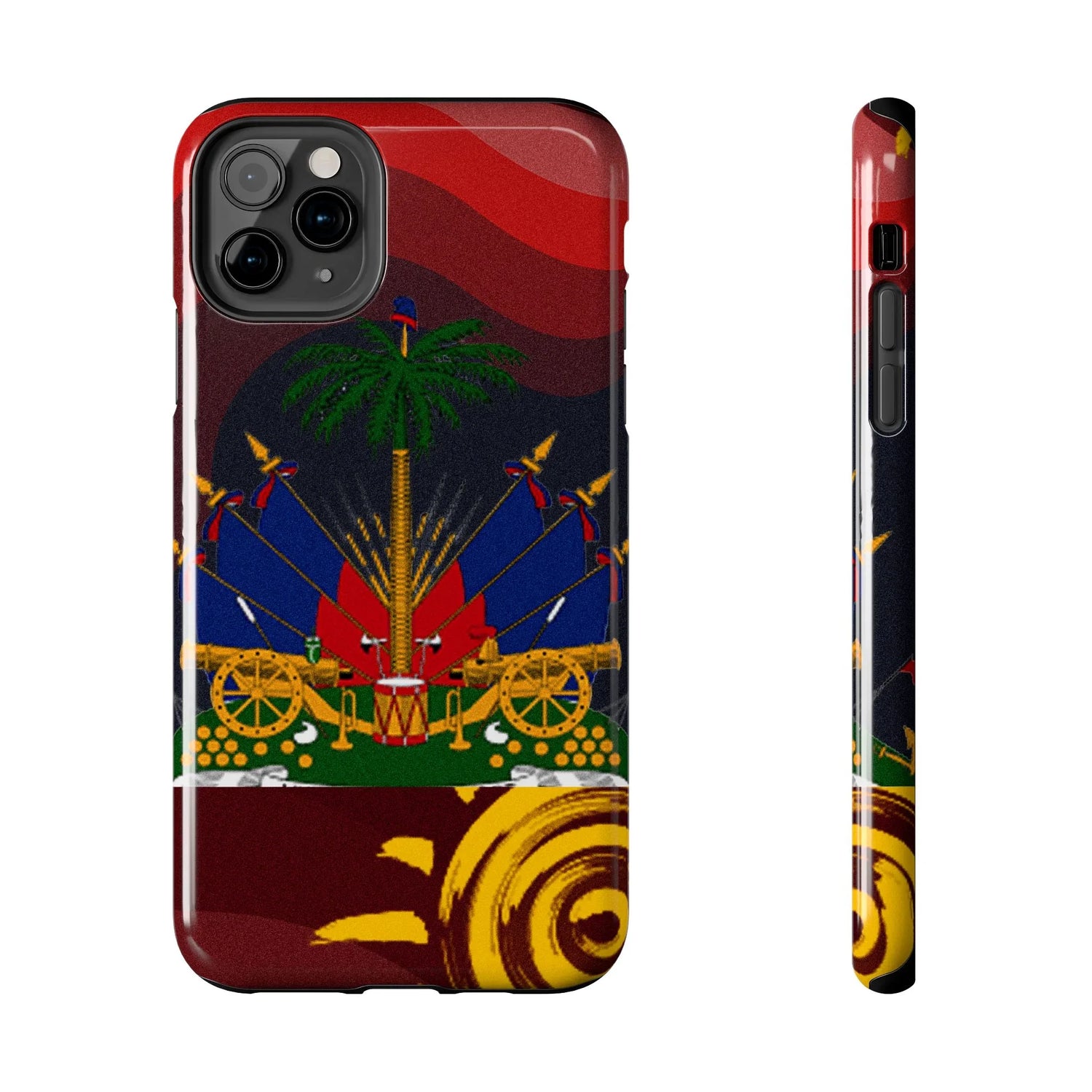 Haiti Coat of Arms Tough Phone Case — Patriotic Haitian Flag Protective Cover - DiwaKi