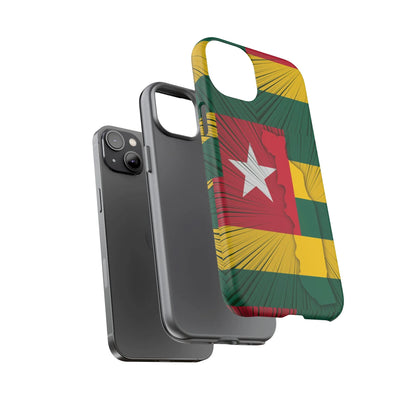 Togo Flag Tough Phone Case – Protective Stripe Design - DiwaKi