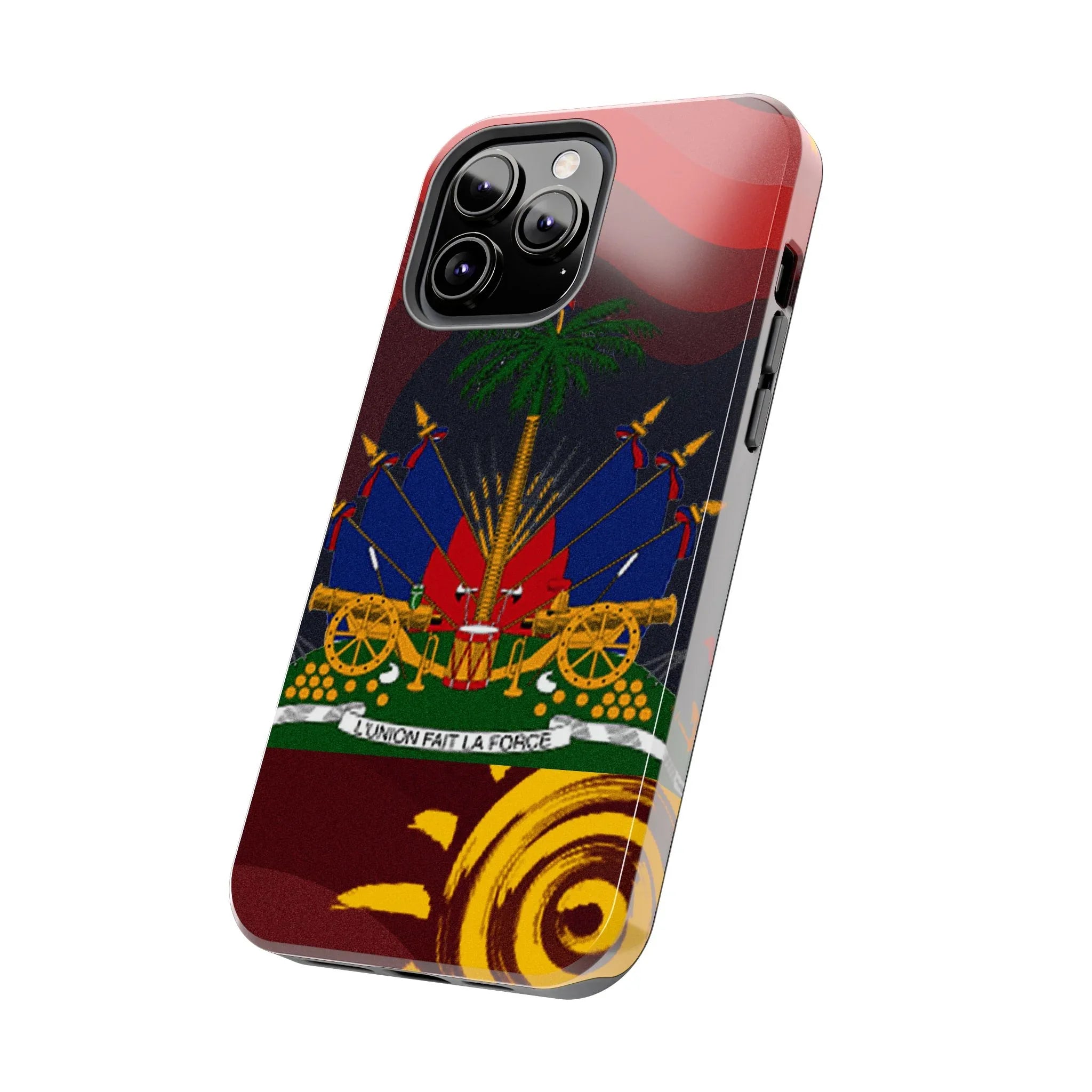 Haiti Coat of Arms Tough Phone Case — Patriotic Haitian Flag Protective Cover - DiwaKi