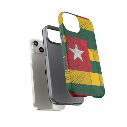Togo Flag Tough Phone Case – Protective Stripe Design - DiwaKi