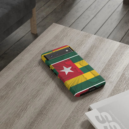 Togo Flag Tough Phone Case – Protective Stripe Design - DiwaKi