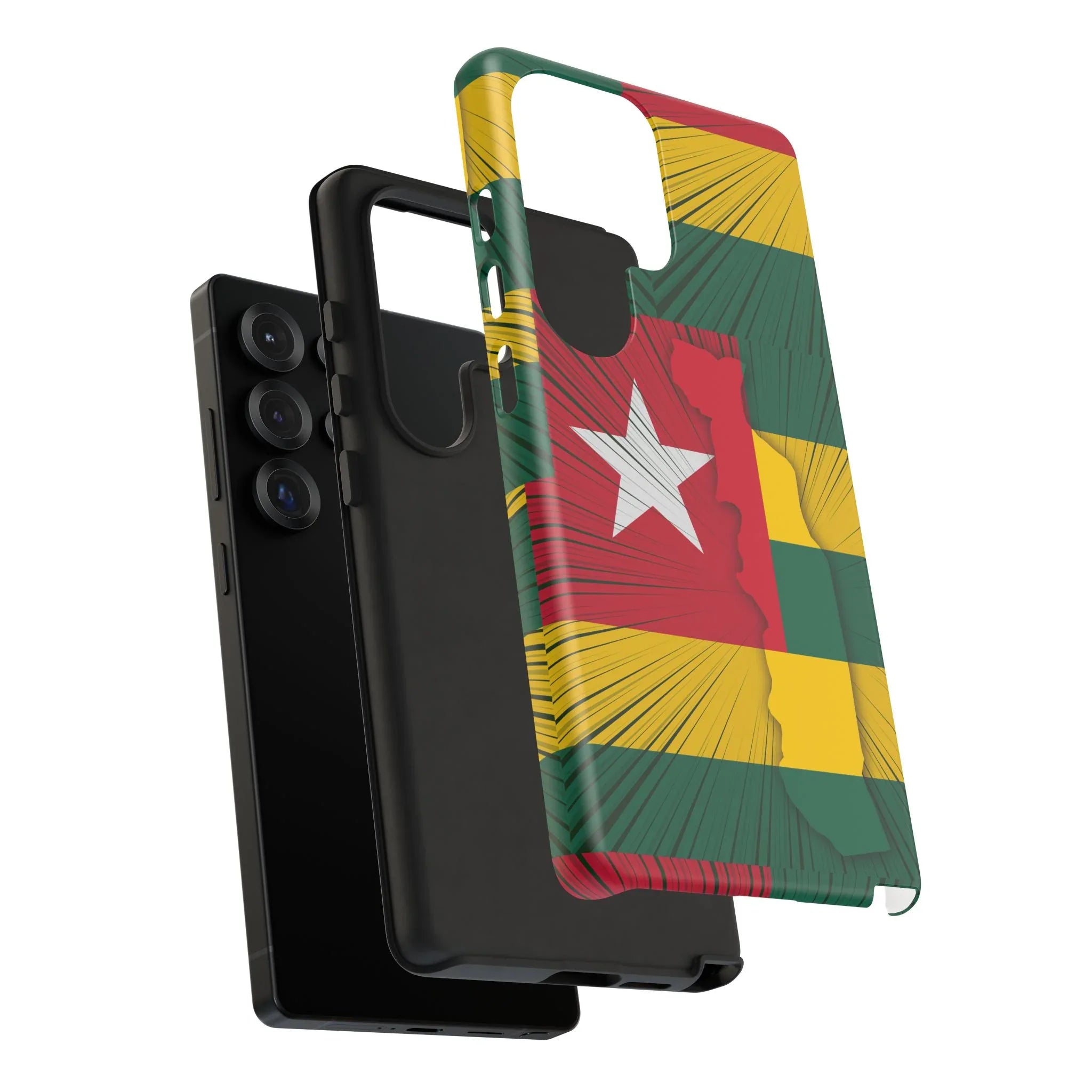 Togo Flag Tough Phone Case – Protective Stripe Design - DiwaKi