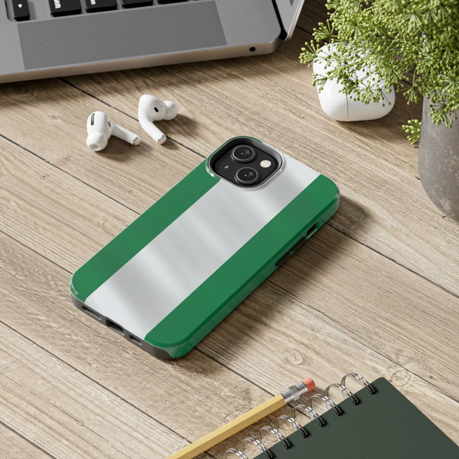 Tough Phone Case — Nigerian flag Rugged Protective Cover - DiwaKi