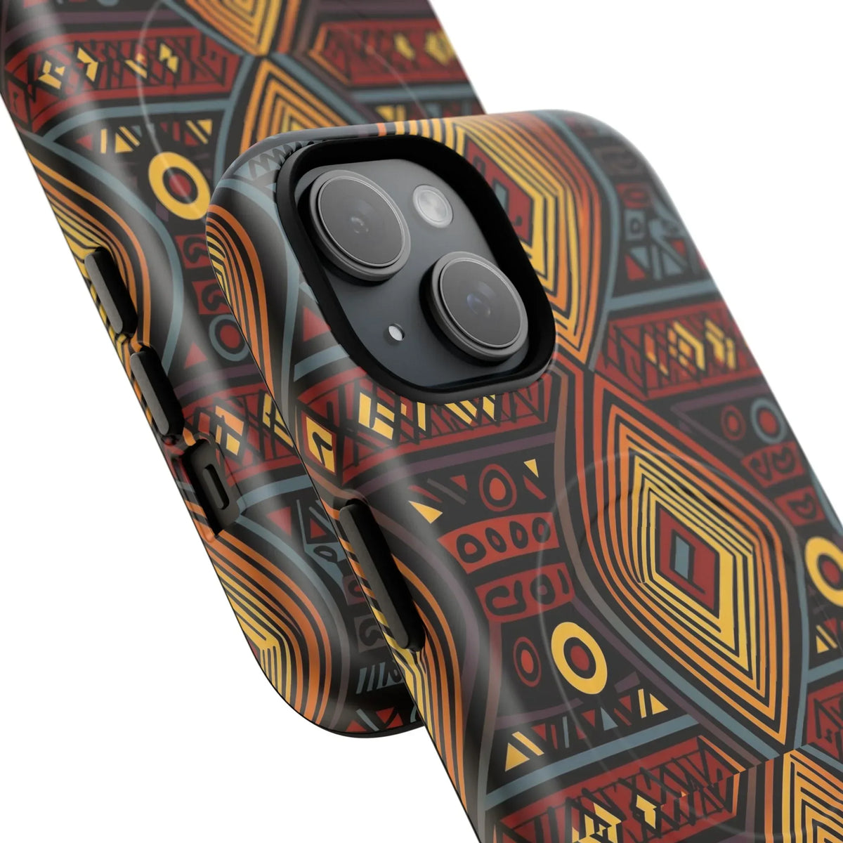 Tribal Geometric Tough Magnetic Phone Case - DiwaKi
