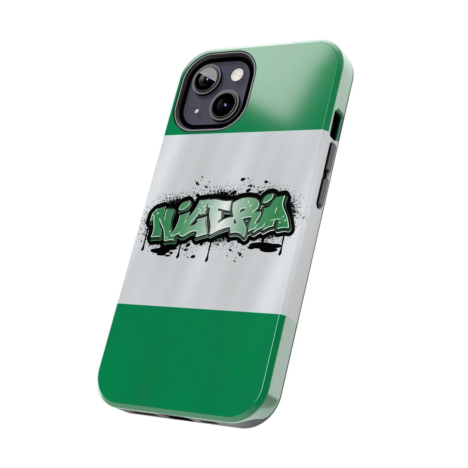 Tough Phone Case — Nigeria Flag Graffiti Design - DiwaKi