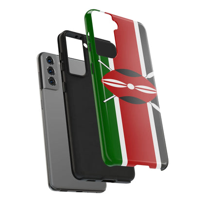 Kenya Flag Tough Phone Case — Protective Tribal Shield Design - DiwaKi