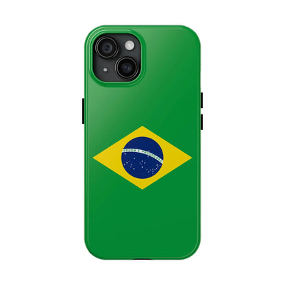 Brazil Flag Tough Phone Case — Protective Patriotic Phone Cover - DiwaKi