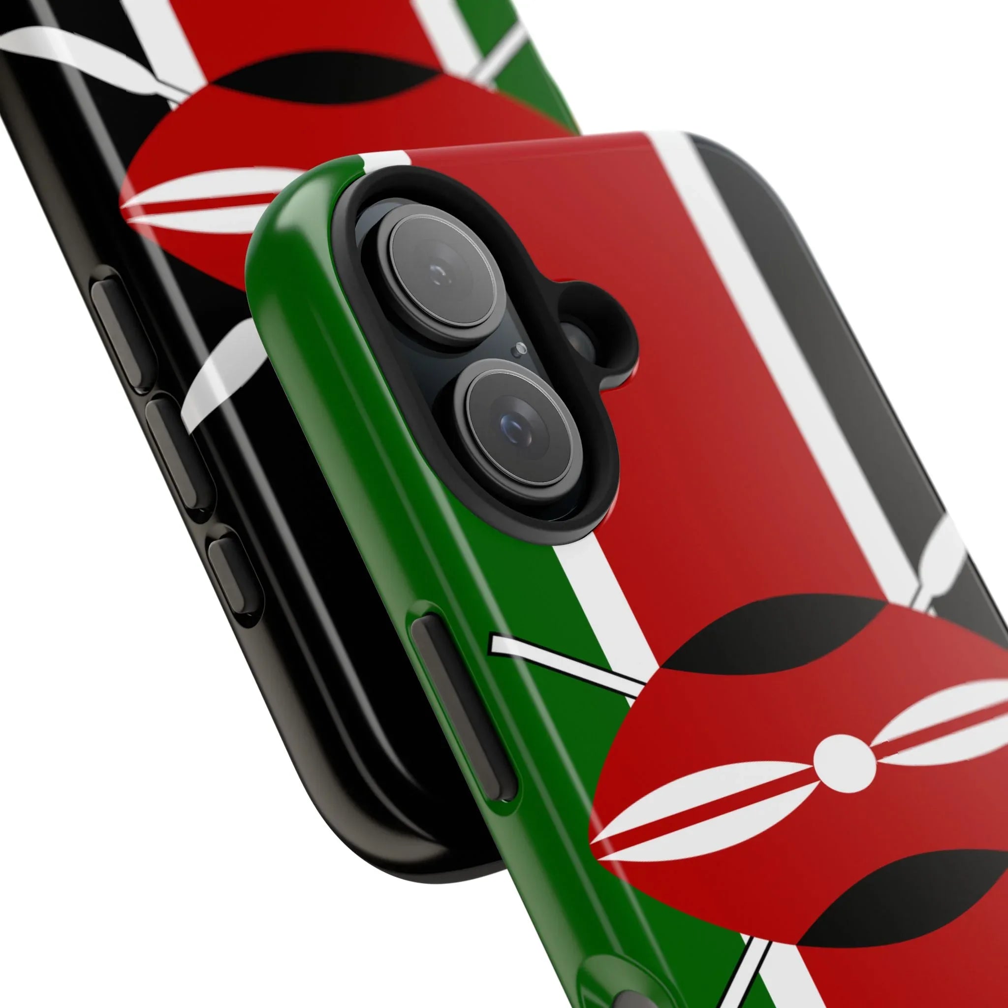 Kenya Flag Tough Phone Case — Protective Tribal Shield Design - DiwaKi