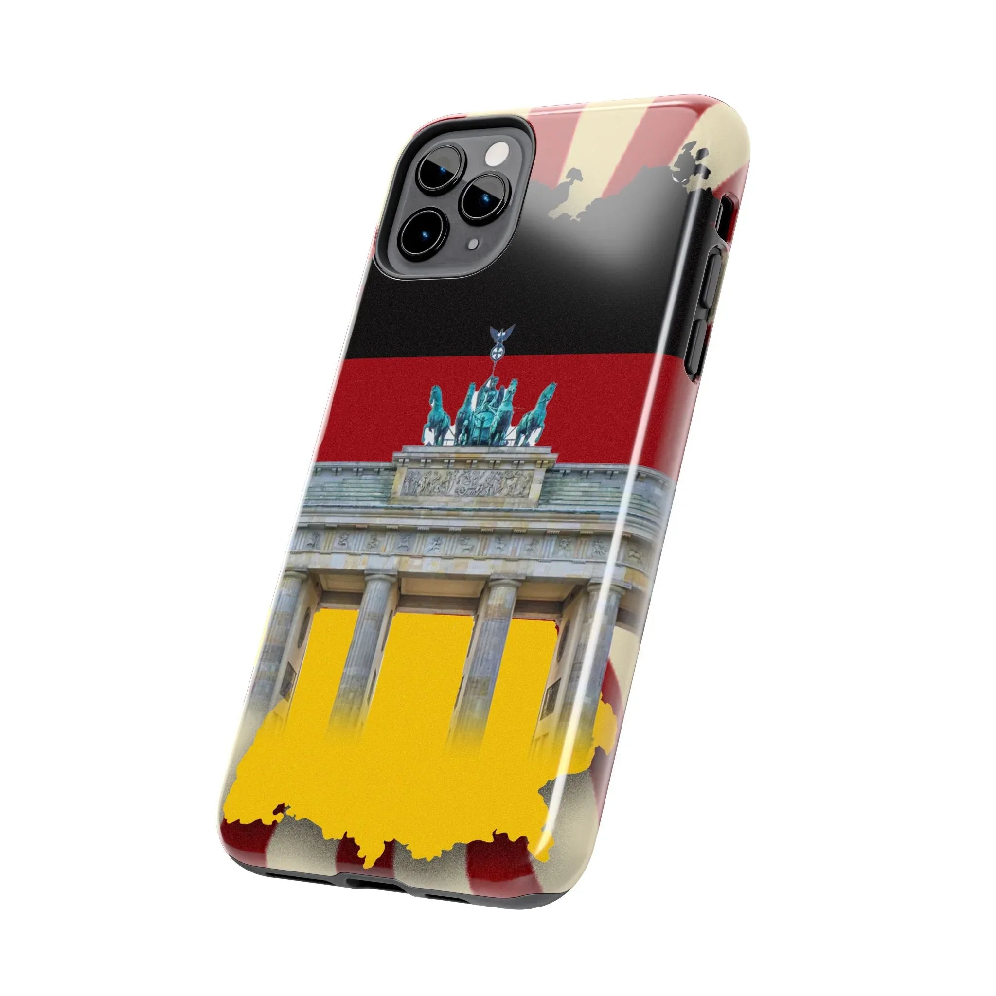 German Flag Brandenburger Gate Tough Phone Case – Berlin Landmark Protective Cover - DiwaKi