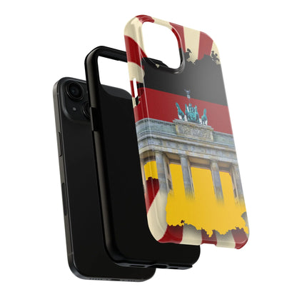 German Flag Brandenburger Gate Tough Phone Case – Berlin Landmark Protective Cover - DiwaKi