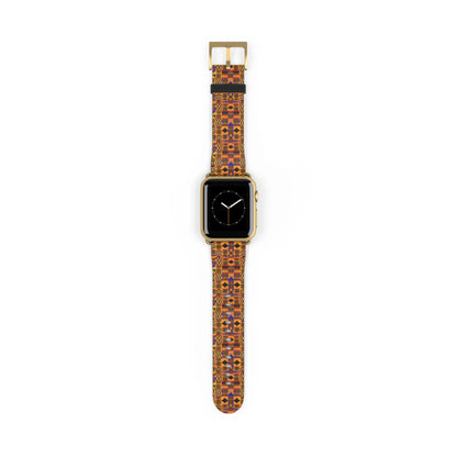 Kente-Inspired Pattern Watch Band — Vibrant African Print Apple Watch Strap - DiwaKi
