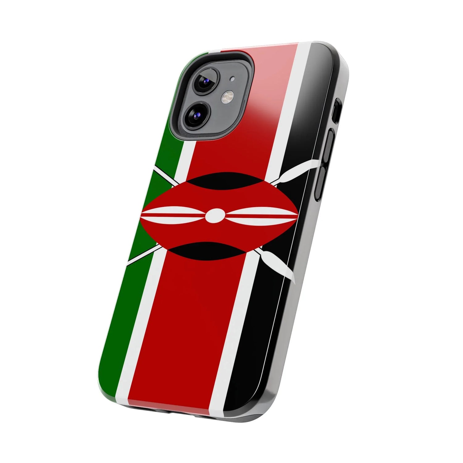 Kenya Flag Tough Phone Case — Protective Tribal Shield Design - DiwaKi