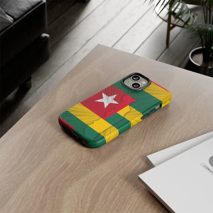 Togo Flag Tough Phone Case – Protective Stripe Design - DiwaKi