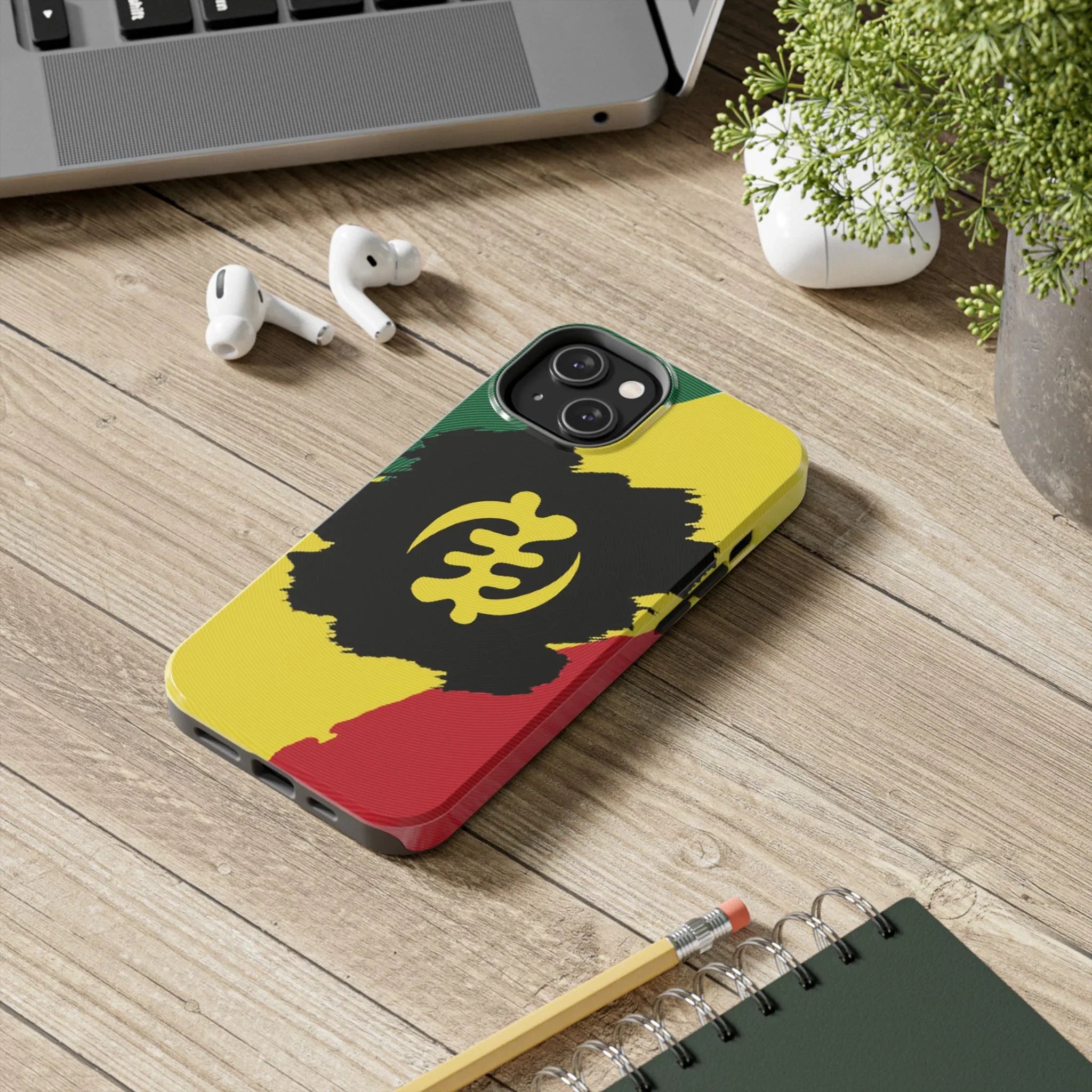Sankofa Tough Phone Case — Shockproof Protective Phone Cover with Ghana Adinkra Symbol - DiwaKi