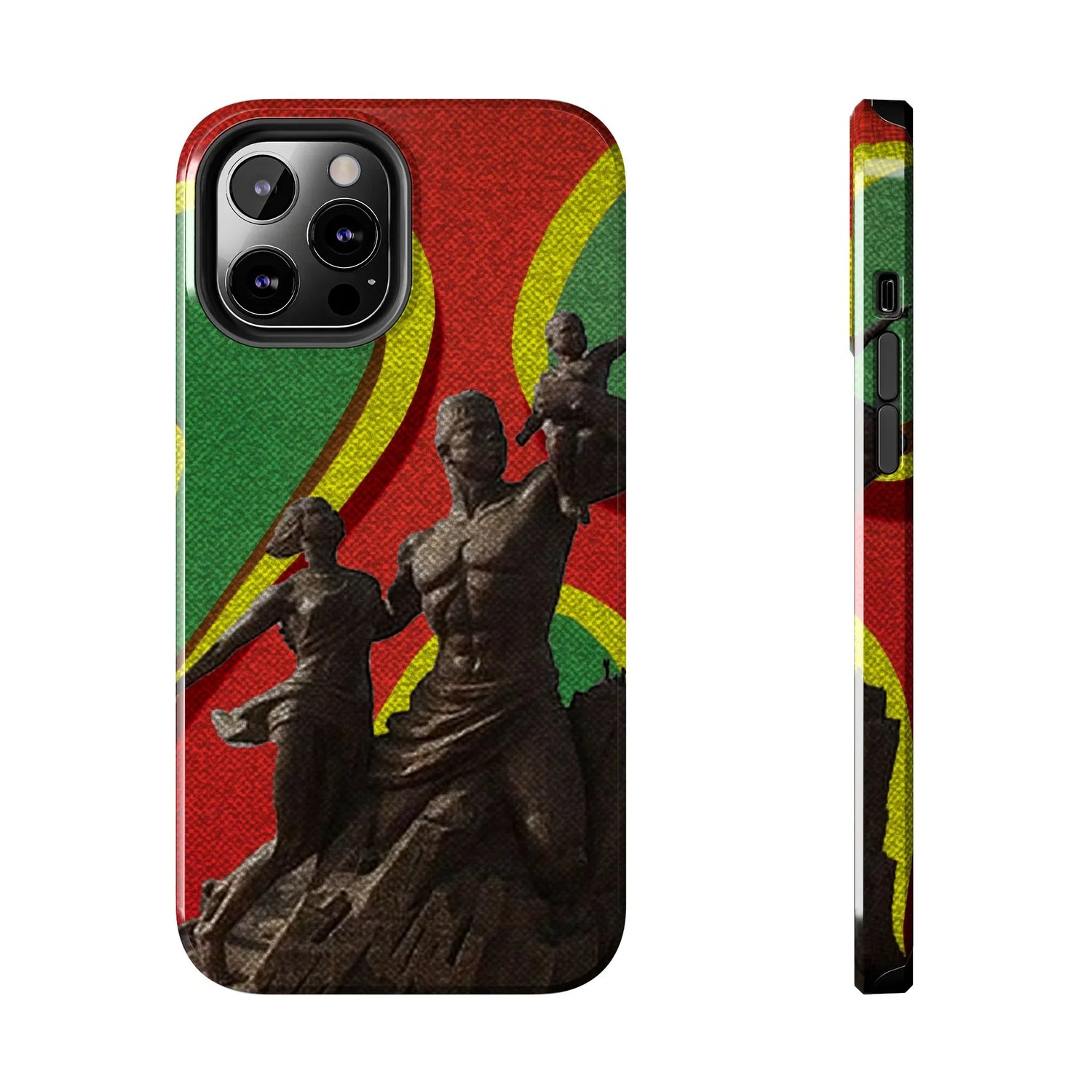 Senegal Tough Phone Case — Liberation Monument Retro Red, Green &amp; Yellow Design - DiwaKi