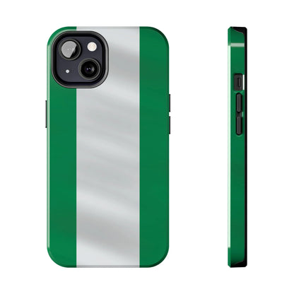Tough Phone Case — Nigerian flag Rugged Protective Cover - DiwaKi