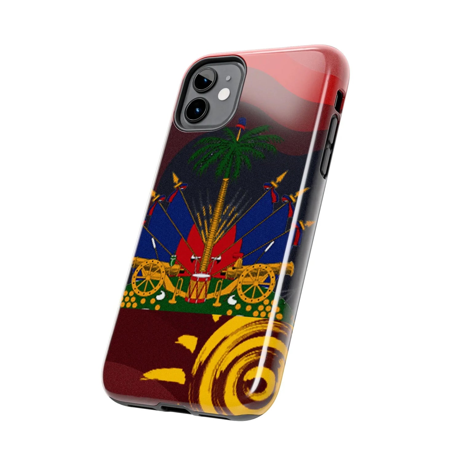 Haiti Coat of Arms Tough Phone Case — Patriotic Haitian Flag Protective Cover - DiwaKi