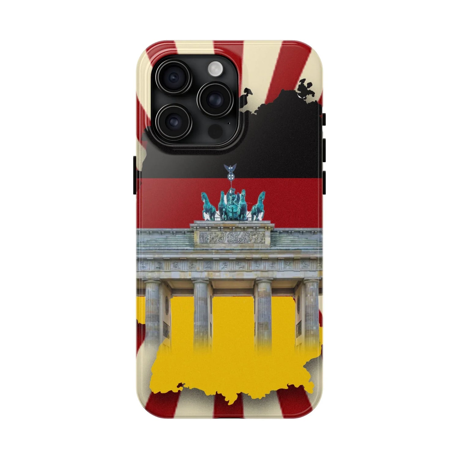 German Flag Brandenburger Gate Tough Phone Case – Berlin Landmark Protective Cover - DiwaKi