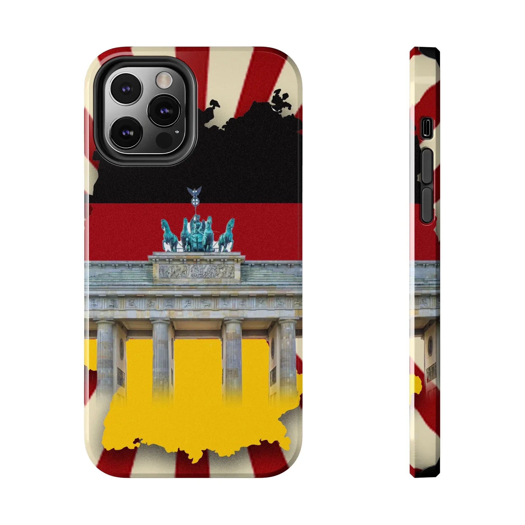 German Flag Brandenburger Gate Tough Phone Case – Berlin Landmark Protective Cover - DiwaKi