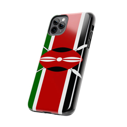 Kenya Flag Tough Phone Case — Protective Tribal Shield Design - DiwaKi
