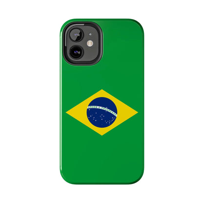 Brazil Flag Tough Phone Case — Protective Patriotic Phone Cover - DiwaKi