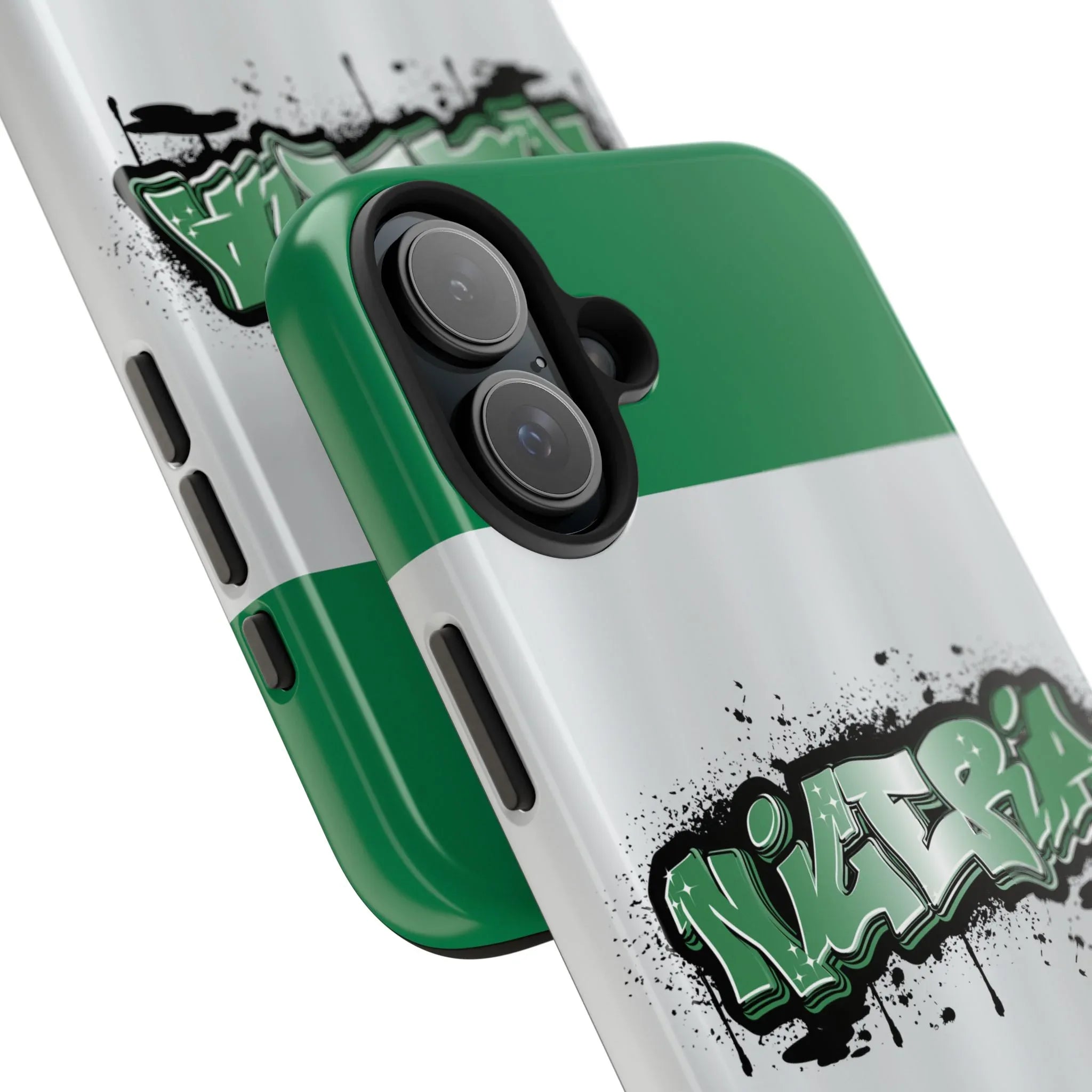 Tough Phone Case — Nigeria Flag Graffiti Design - DiwaKi